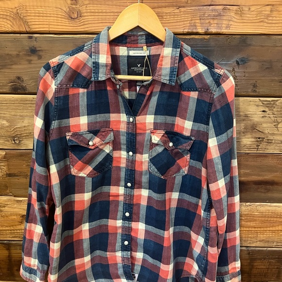 The Beatles One-of-a-Kind Custom MadAndie American Eagle Outfitters Flannel - M - Picture 2 of 5